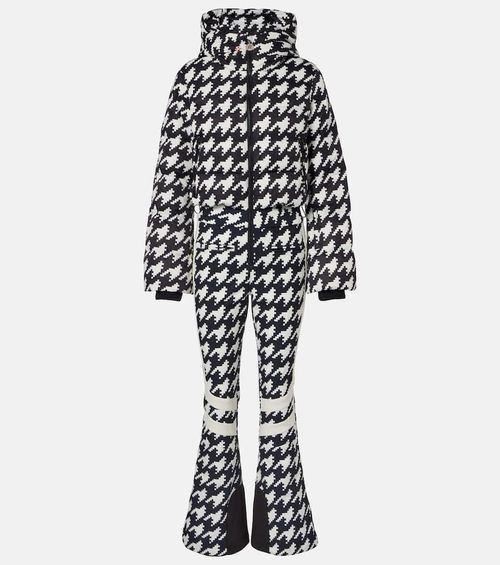 Polar houndstooth ski suit