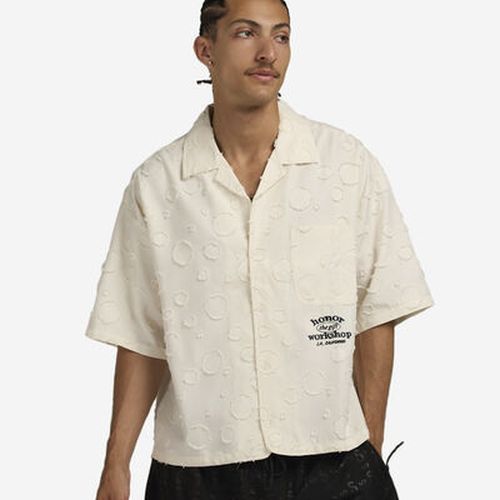 Men's Polka Dot Camp Shirt in White