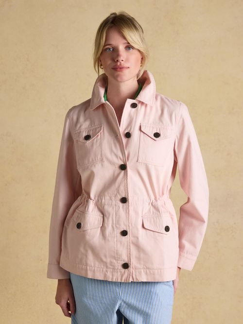 Twyford Pink Lightweight Utility Jacket with Adjustable Waist