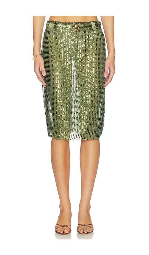 SIEDRES Estelle Skirt in Green - Green. 36 also