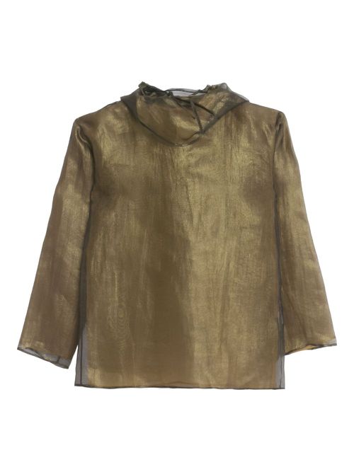 2000s silk blouse - Gold