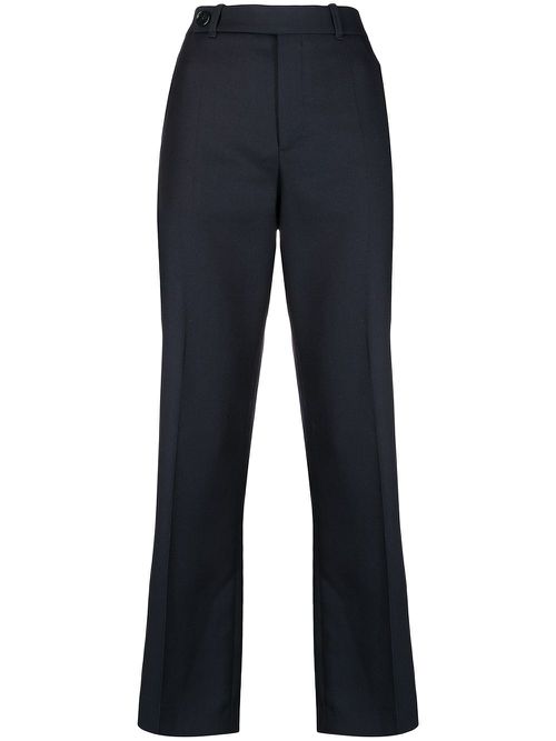 Pressed-crease four-pocket tailored trousers - Blue