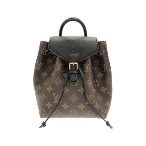 Louis Vuitton Black Marron Coated Canvas Backpack Pre-Owned