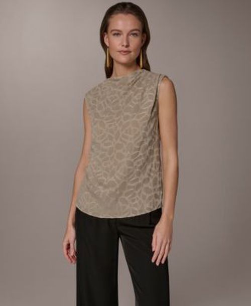 Womens Mock Neck Blouse