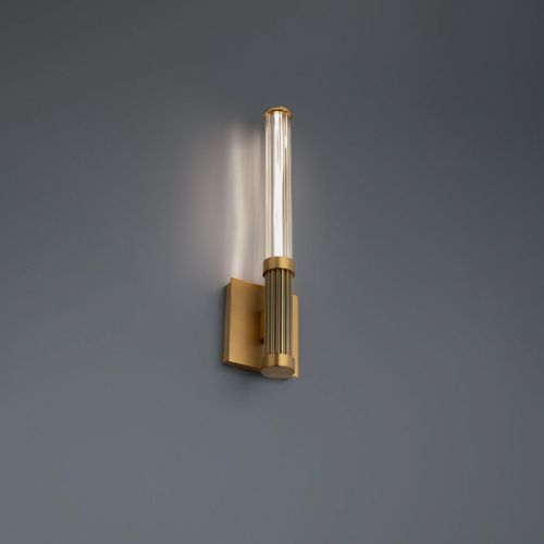 Aged Brass LED Wall Sconce from the Ribeye Collection