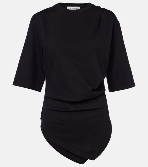 Róhe Gathered cotton T-shirt