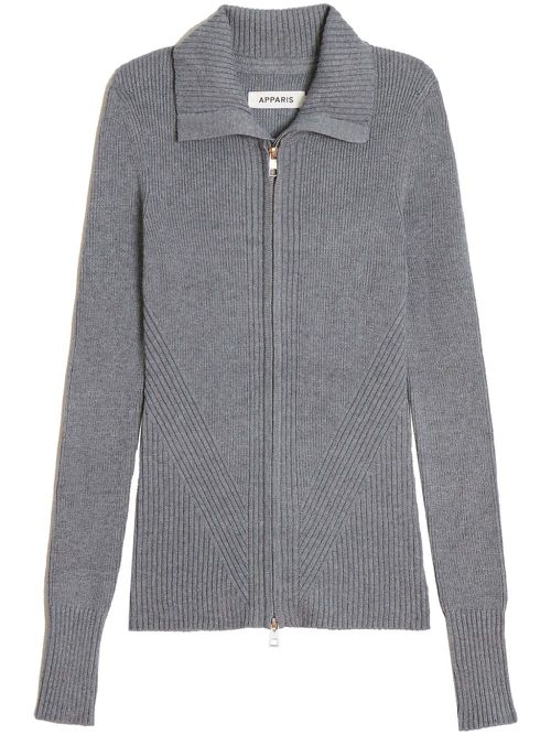 Zip-up cardigan - Grey