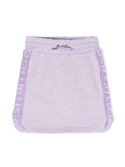 Logo-embroidered mini skirt - Purple