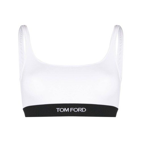 Logo-trim stretch bralette - Green