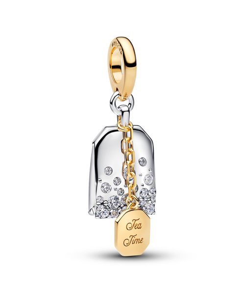 X Bridgerton Tea Bag Dangle Charm - Two-Tone