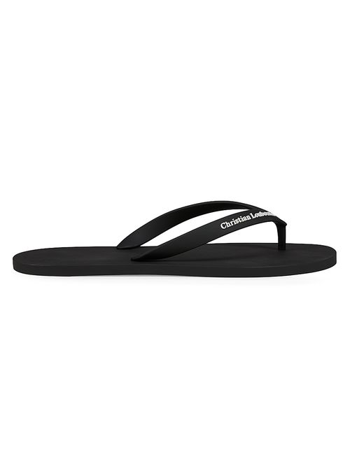 Men's Summer Rubber Thong Sandals - Black