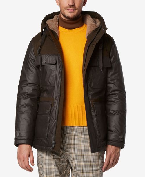 Men's Harrigan Resin & Faux Wool Combo Parka - Canteen