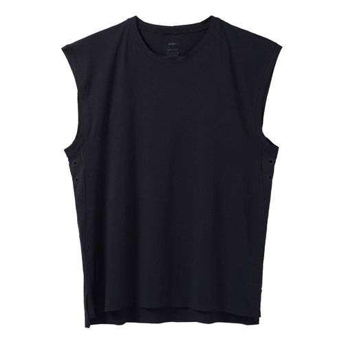 Men's Solid Color Round Neck Pullover Sleeveless Vest Black