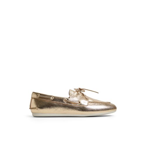 Slim Boat Shoe in Gold