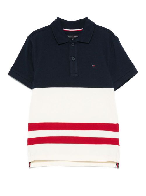 Logo-embroidered polo shirt - Blue