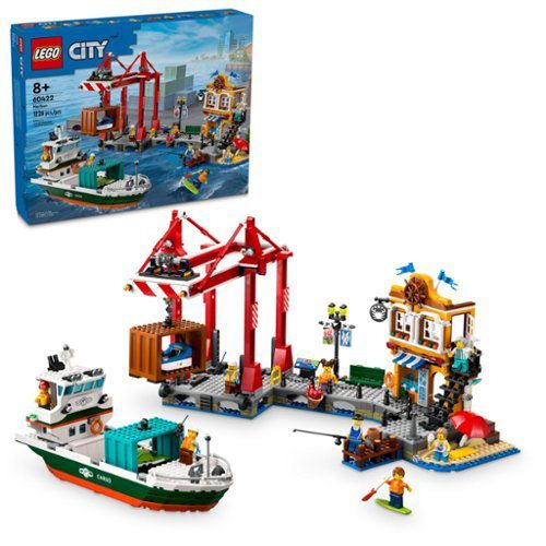 City Seaside Harbor with Cargo Ship Toy 60422