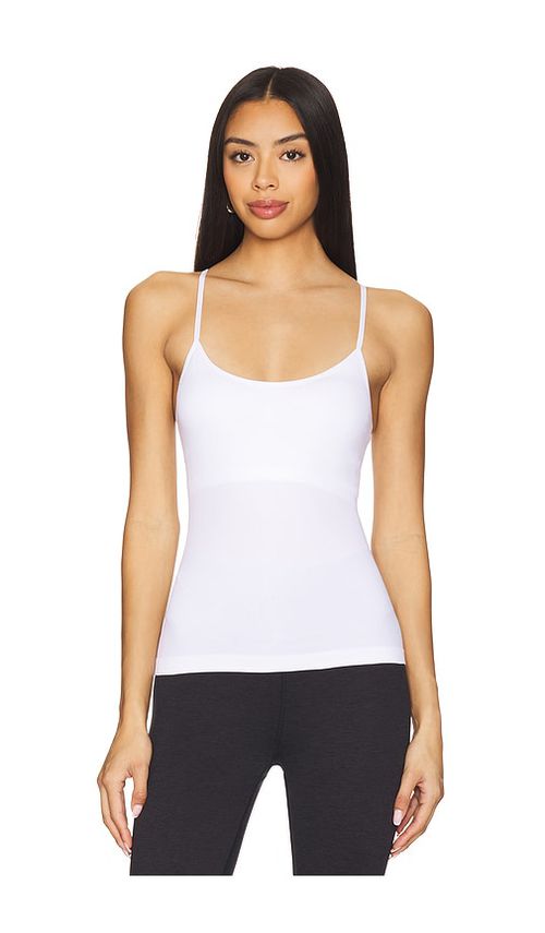 Splits59 Loren Seamless Waist Length Tank Top in White. - XL also in M/L