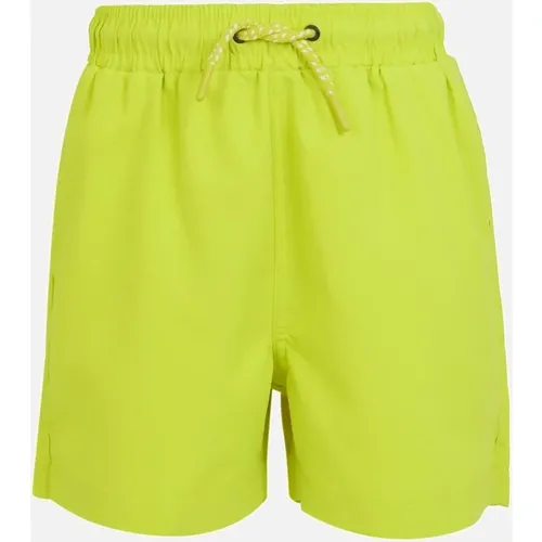 Boy's Regatta Childrens/Kids Skander III Plain Swim Shorts - Citron Lime - Size: 14 years