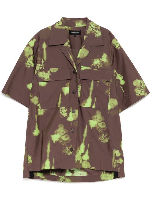 All-over graphic print shirt - Brown