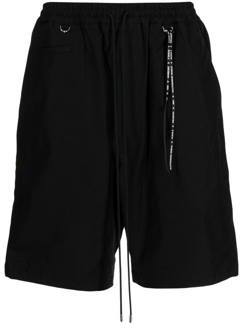 Logo-embroidered bermuda shorts - Black