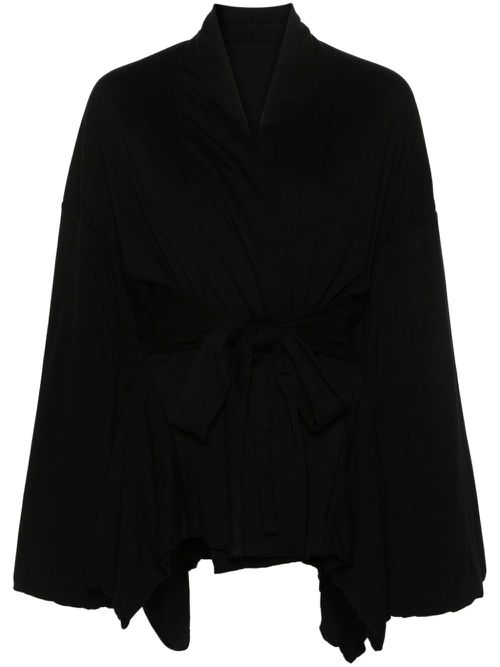 Tommy Wing wrapped jacket - Black