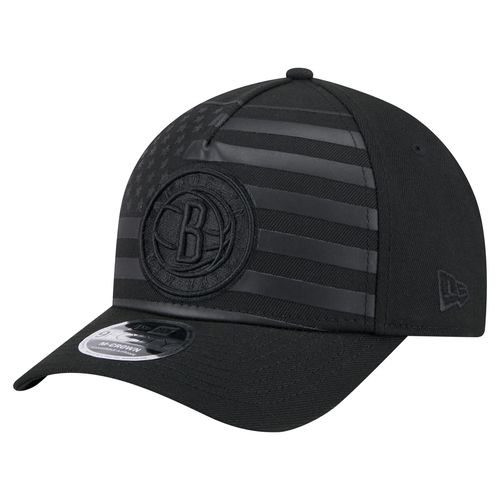Men's Black Brooklyn Nets Game Day Flag A-Frame 9FORTY Adjustable Hat