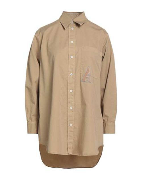 Woman Shirt Camel Size S Cotton