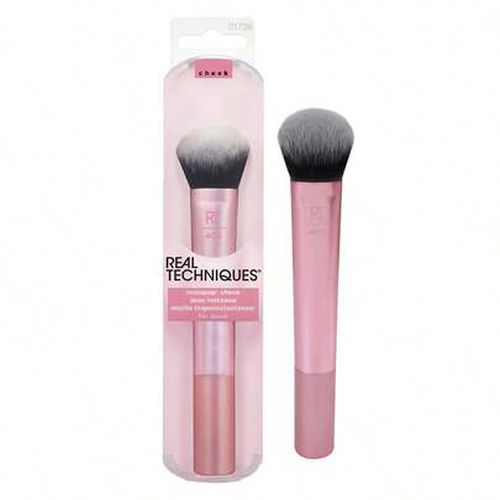 Real Techniques Instapop Cheek Makeup Brush, Face Brush For Blush, Bronzer, & Highlighter, Makeup Brush For Loose Or Pressed Powder, Cruelty Free, Veg