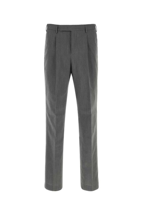 Cotton Blend Trousers — Gray