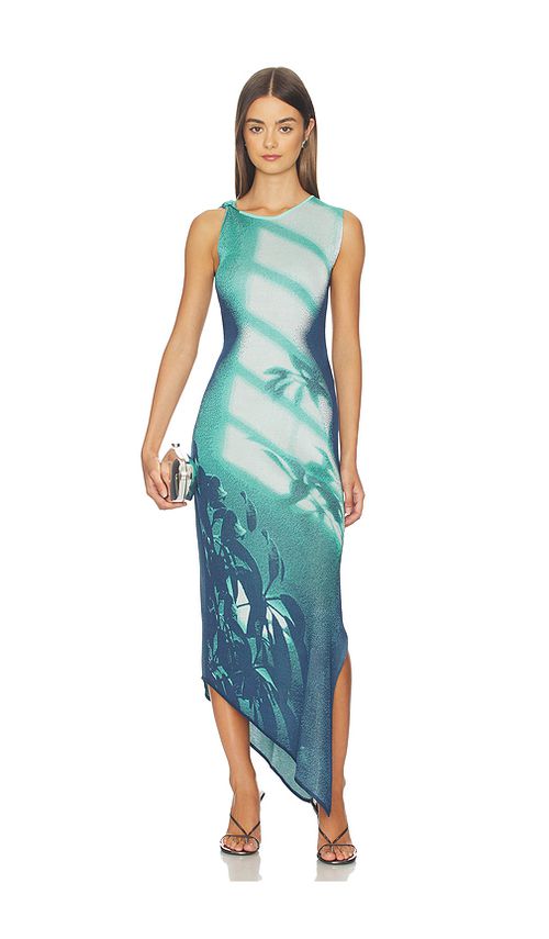 Vestido cedar window print tank en color azul cerceta L también en M, S