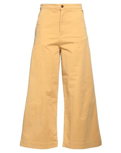 Woman Pants Sand Size 2 Cotton, Elastane