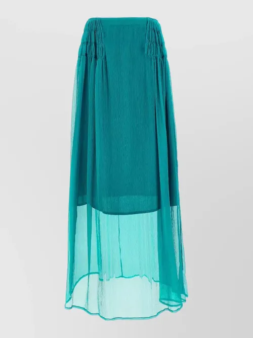 Dries Van Noten - scarlett skirt maxi sheer ruched design