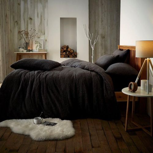 Luxury Teddy Plain Duvet Cover and Pillowcase Set
