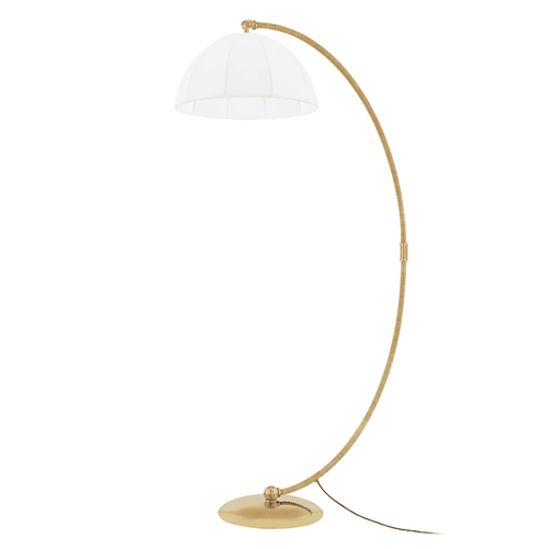 Aged Brass One Light Floor Lamp from the Montague Collection