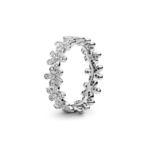 Cubic Zirconia Moments Daisy Flower Ring - Silver