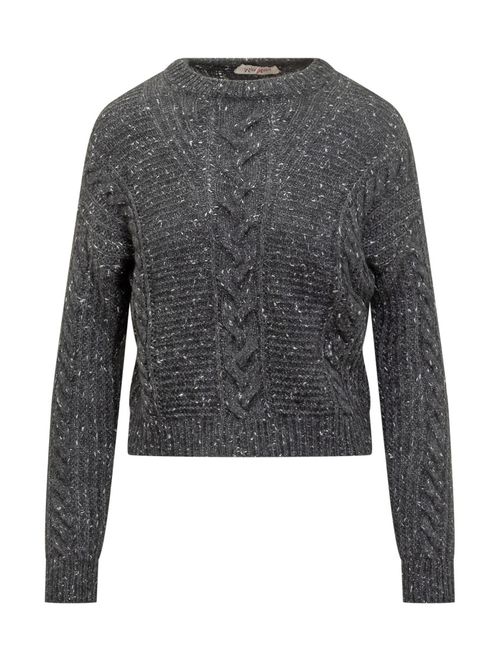 Grey Knitted Crew Neck Sweater