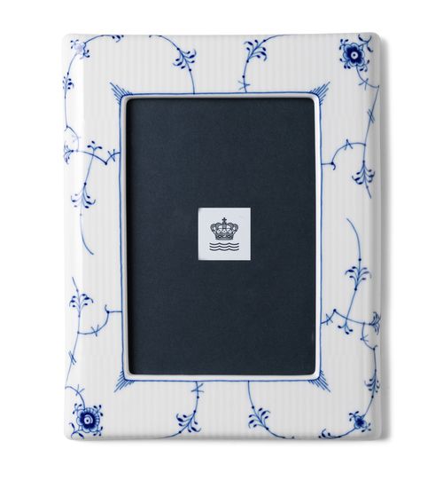 Blue Fluted Plain Photo Frame