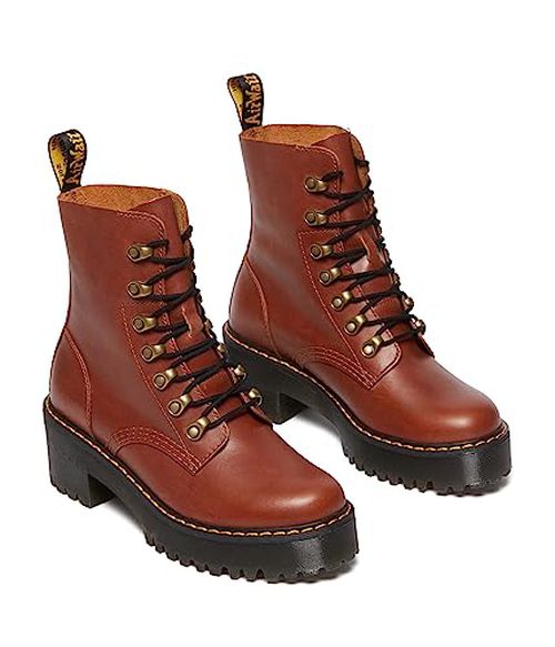 Dr. Martens Women's Leona Leather Heeled Boot