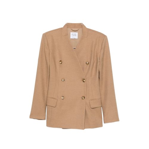Double-breasted Padded-shoulder Blazer
