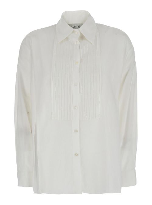 Classic Collar Cotton Shirt — White