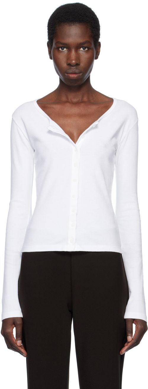 Gil Rodriguez White Sophie Cardigan