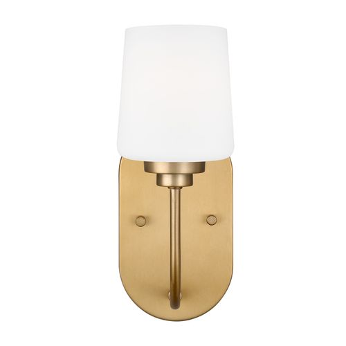 Windom 1-Light Bathroom Vanity Light Sconce in Satin Bra