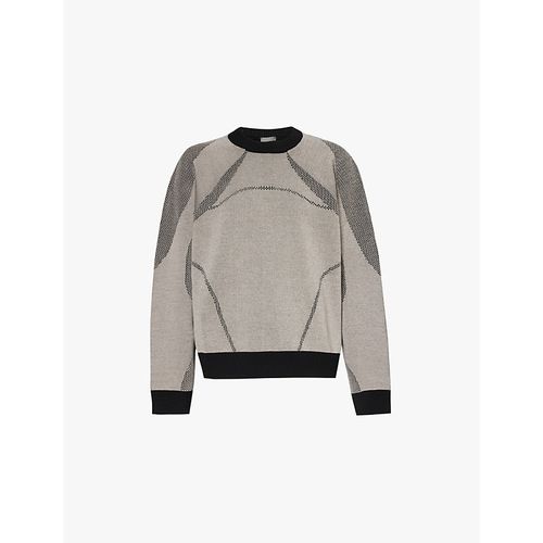 Mens Beige Cypher Air Relaxed-fit Wool-knit Jumper