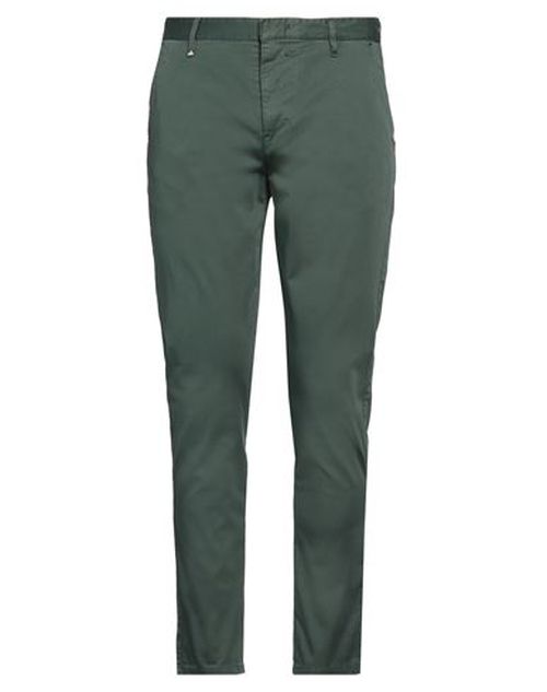 Man Pants Military green Size 36 Cotton, Elastane