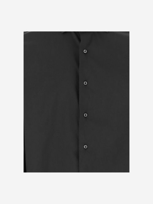 Cotton Blend Shirt — Black