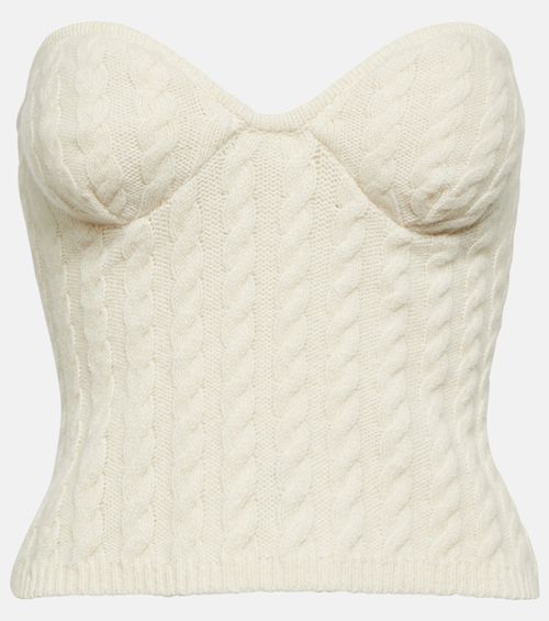 Cable-knit tube top
