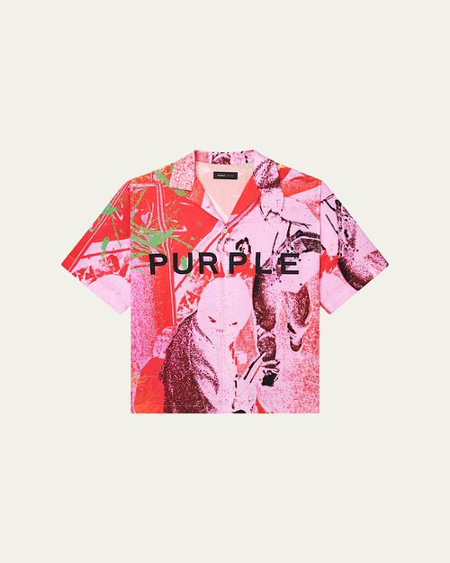 Men's Lyocell Printed Camp Shirt