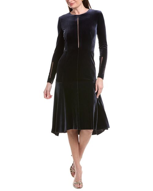 Silk-Blend Midi Dress