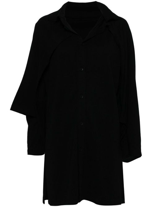 Layered-design shirt - Black