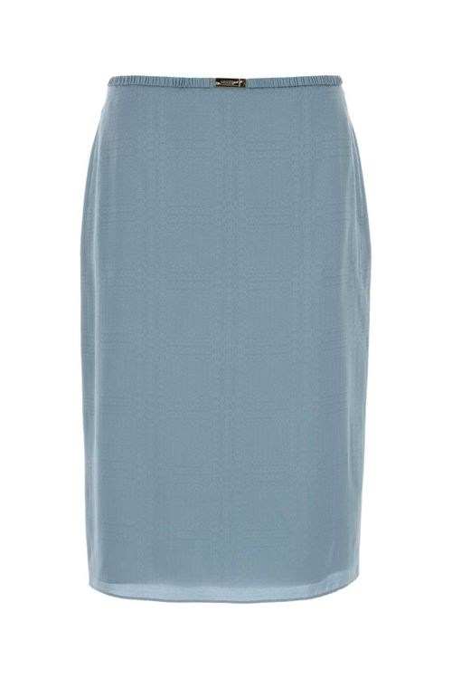 Silk Skirt — Blue
